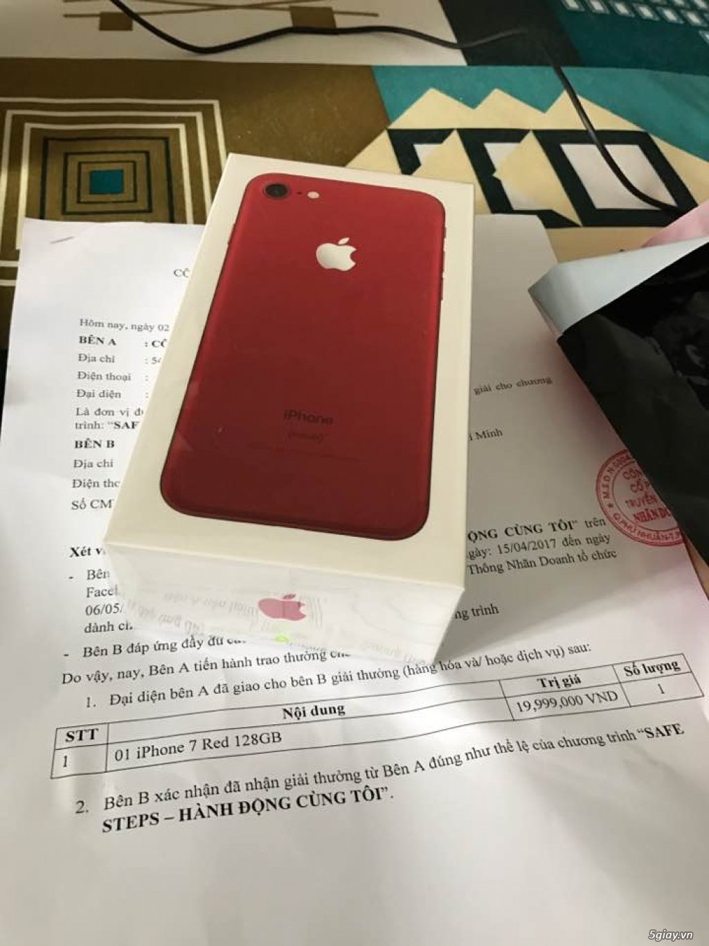 IPHONE 7 RED FULLBOX Nguyên Seal - 1