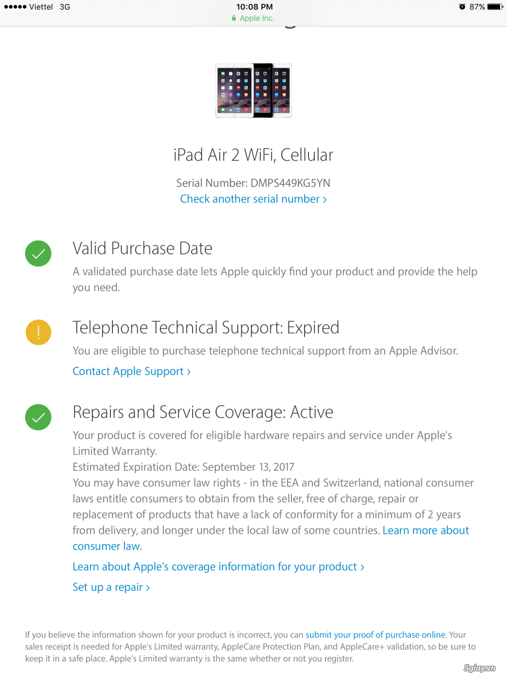 Ipad air 2, 64gb, gold, 3g, Bh 13/9/17, bao da xịn - 4