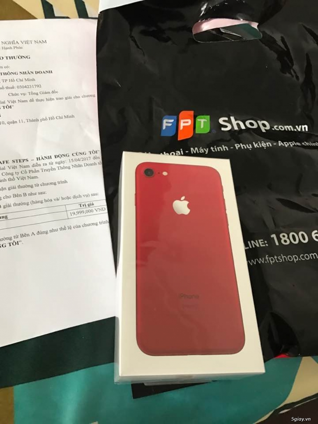 IPHONE 7 RED FULLBOX Nguyên Seal - 3