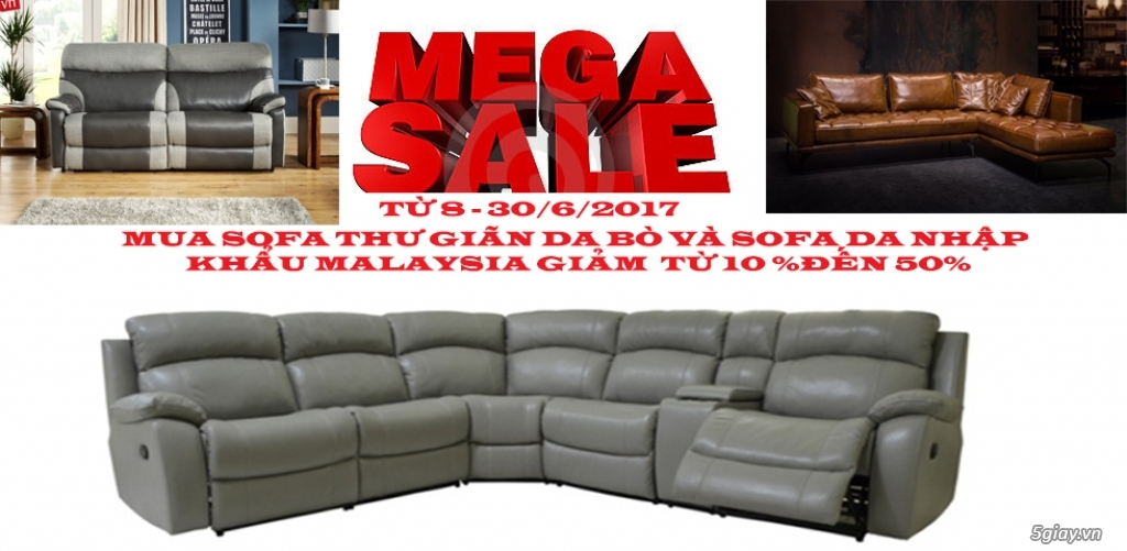 Sofa da nhập khẩu và sofa da thư giãn recliner, Giảm từ 10-50% - 11