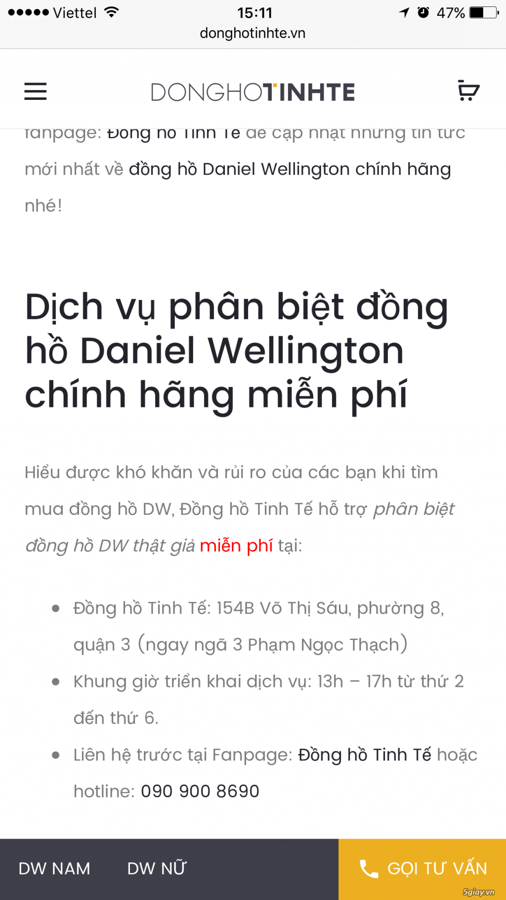 Nhờ mod xử lý đồng hồ DW fake