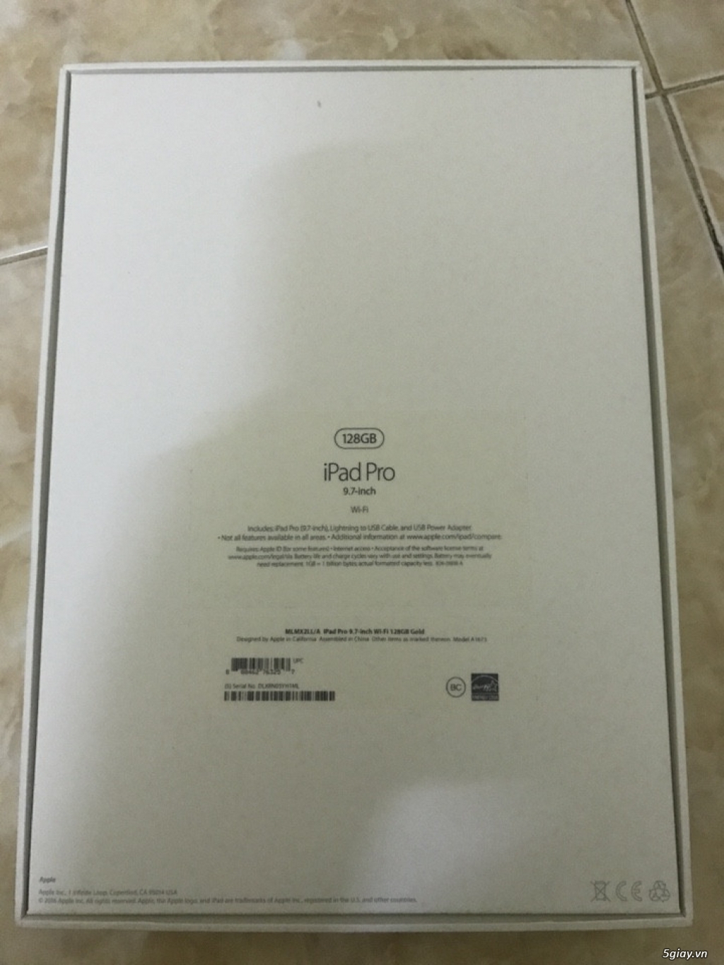 Bán Ipad pro 9.7 inch wifi 128Gb Gold LL