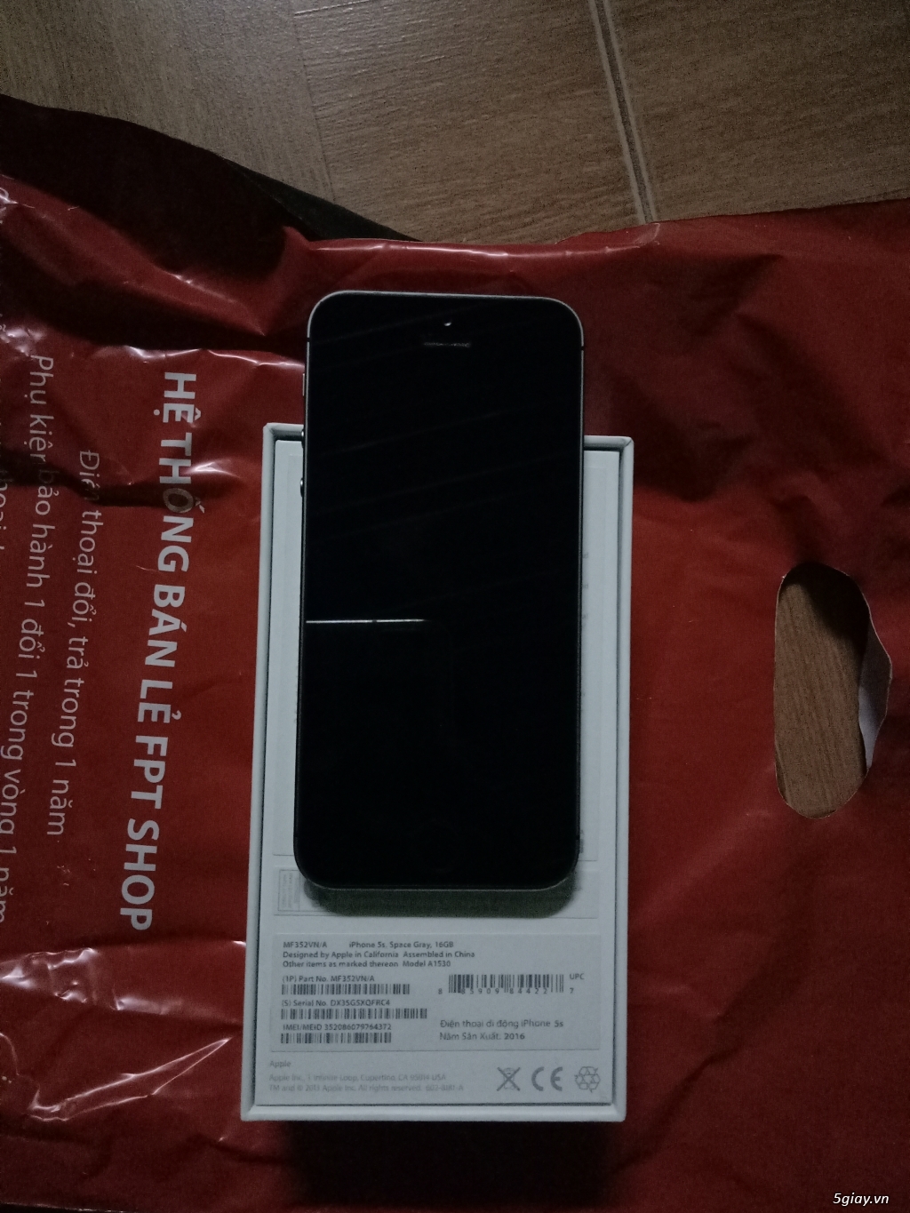 cần bán IP 5s 16gh fullbox - 5