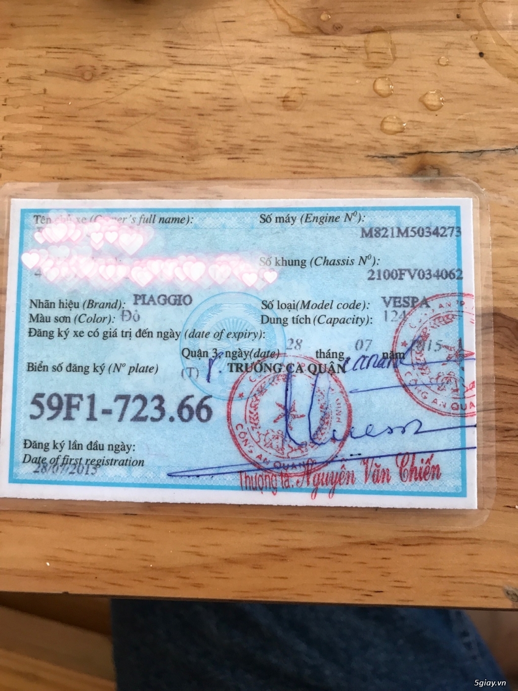 Vespa primavera đỏ 7/2015