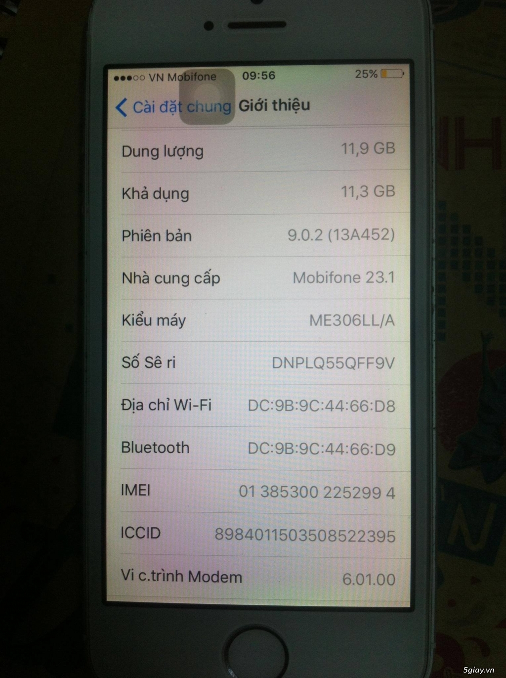 Iphone 5s trắng QT 16gh nguyên zin ko lỗi - 1