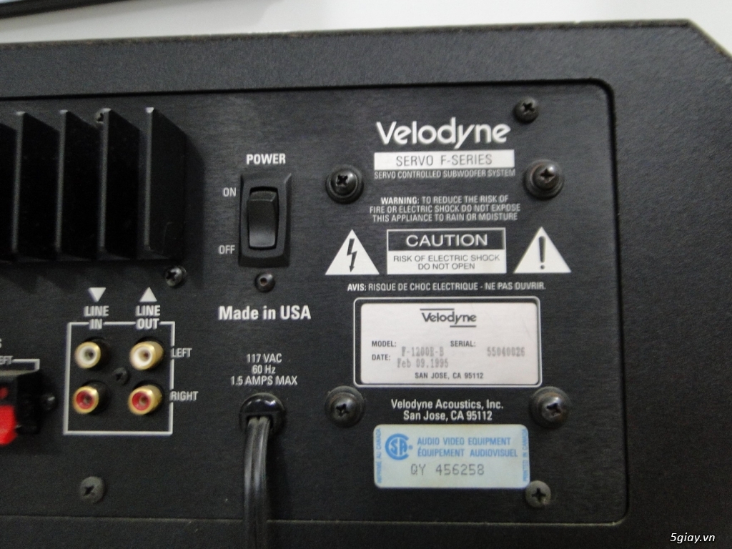 Bán loa Sub Velodyne F1200. Made in USA. Đẹp long lanh - 5