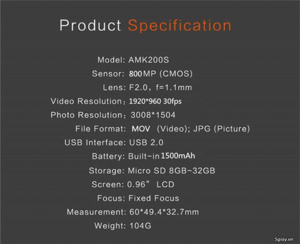Camera hành trình Amkov  AMK200S - 4