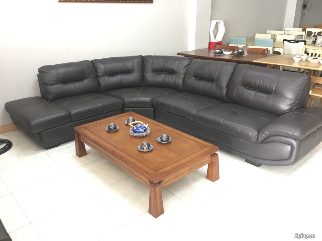 Sofa da thật + đồ gỗ xuất khẩu hàn quốc giá rẻ - 23