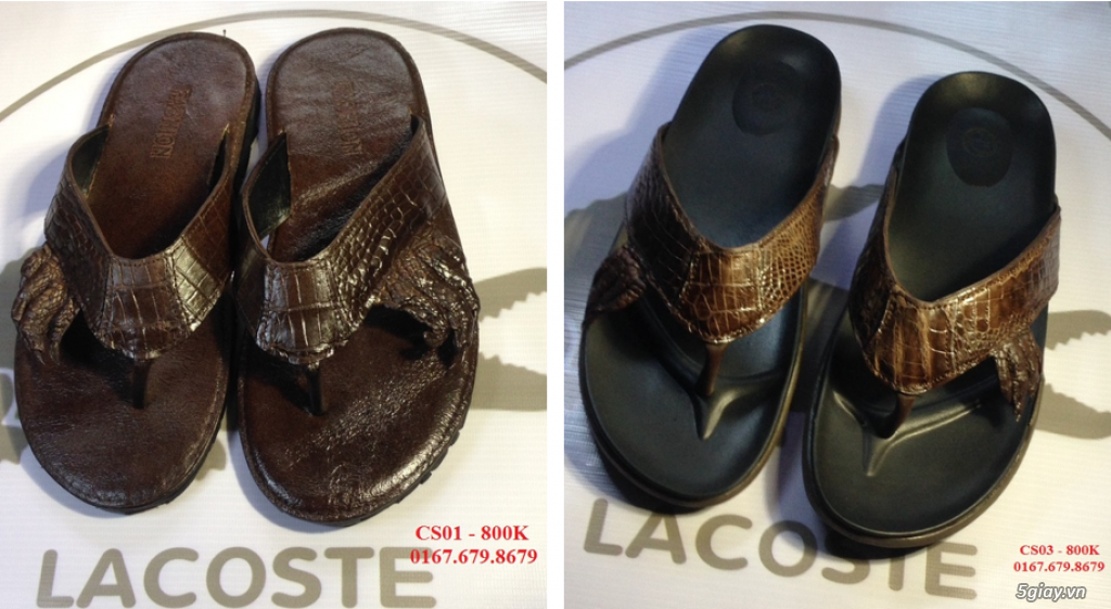[Dép] Dép cá sấu 100%, lót da bò : chất lượng, giá rẻ. - 2