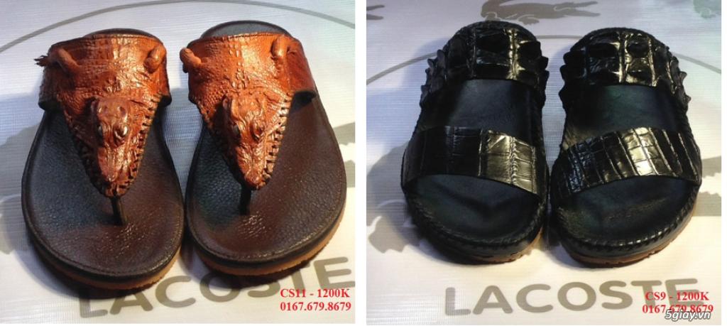 [Dép] Dép cá sấu 100%, lót da bò : chất lượng, giá rẻ. - 1