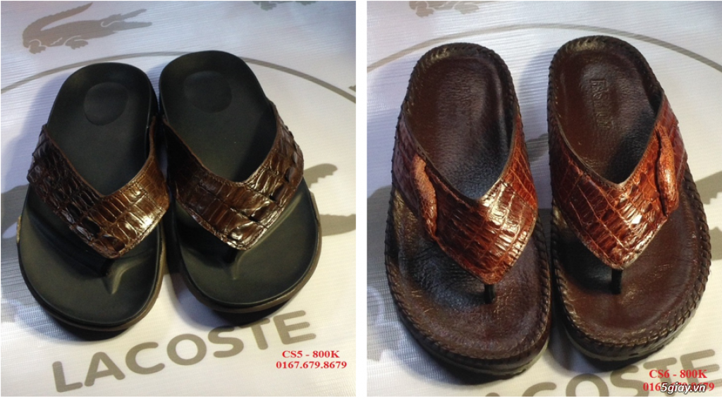 [Dép] Dép cá sấu 100%, lót da bò : chất lượng, giá rẻ. - 3