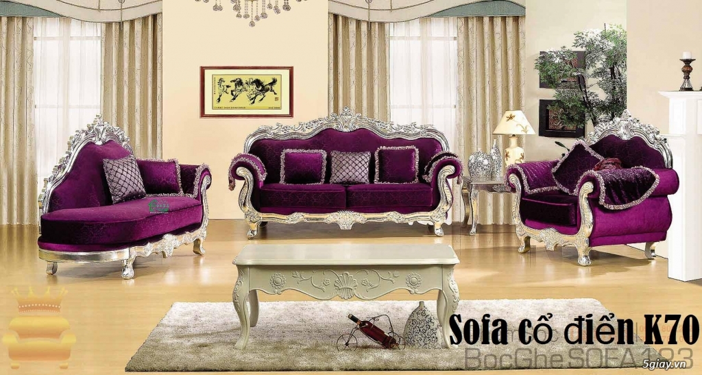 Sofa gỗ cổ điển, sofa co dien tphcm - 5