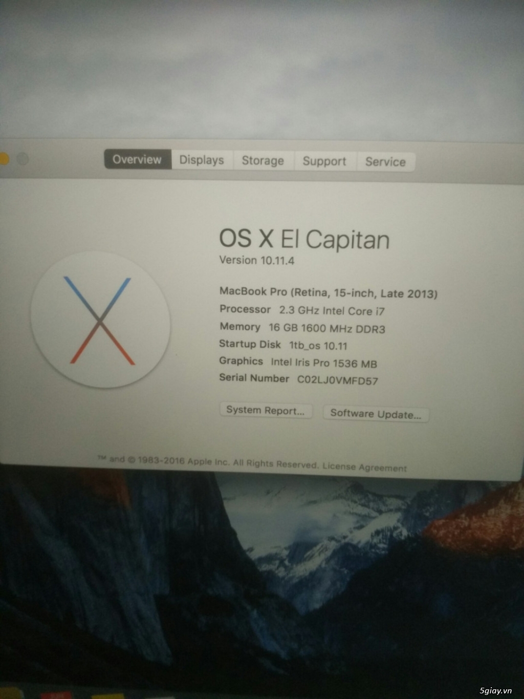Cần bán một em Macbook Pro 2013 dung lượng lớn - 1
