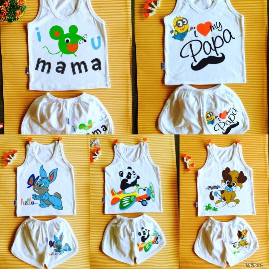 Sỉ và lẻ áo quần cotton in hình thú cho bé yêu - 7