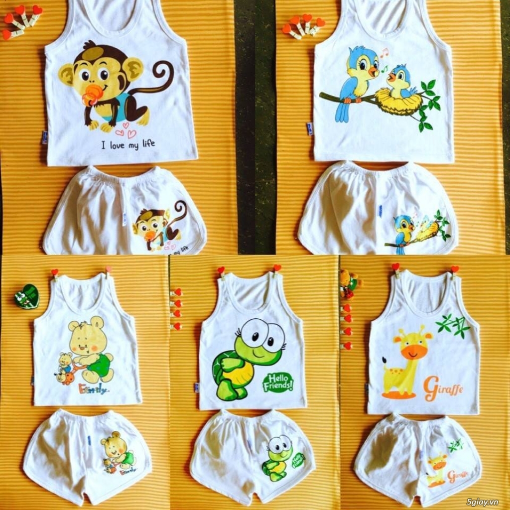 Sỉ và lẻ áo quần cotton in hình thú cho bé yêu - 9