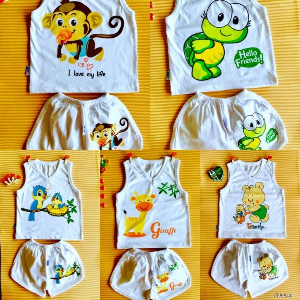 Sỉ và lẻ áo quần cotton in hình thú cho bé yêu - 15