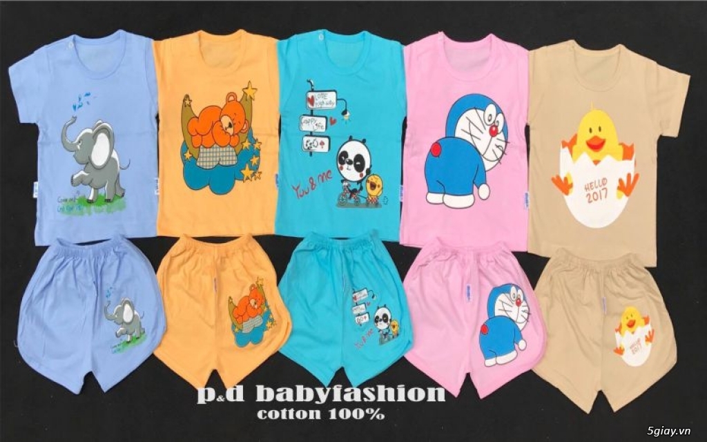 Sỉ và lẻ áo quần cotton in hình thú cho bé yêu - 5