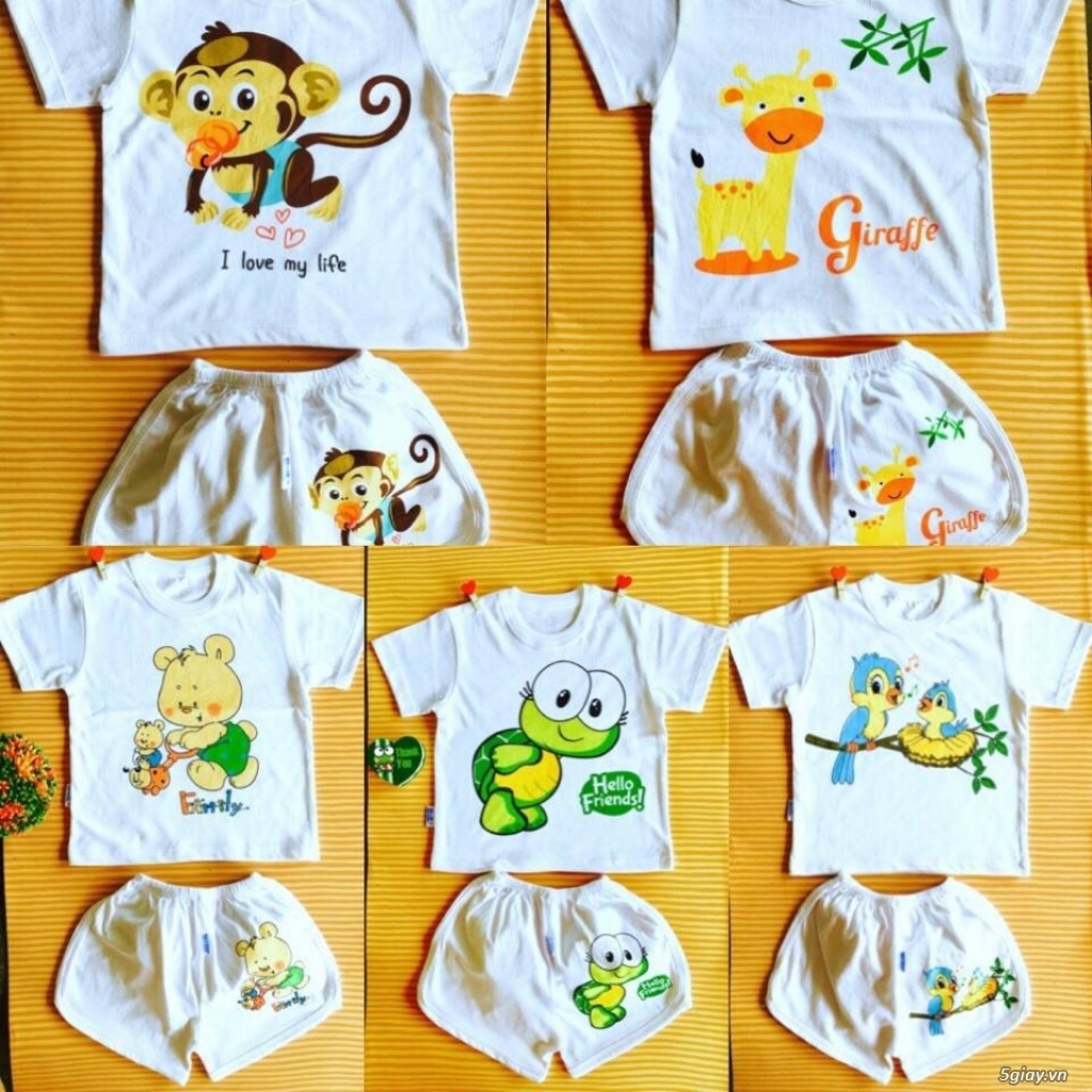 Sỉ và lẻ áo quần cotton in hình thú cho bé yêu - 13