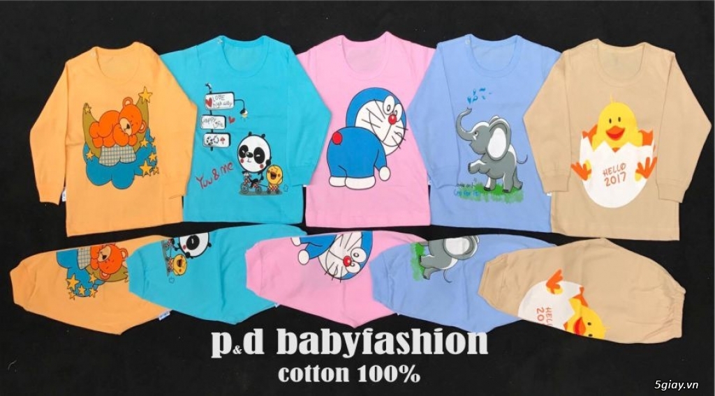Sỉ và lẻ áo quần cotton in hình thú cho bé yêu - 1