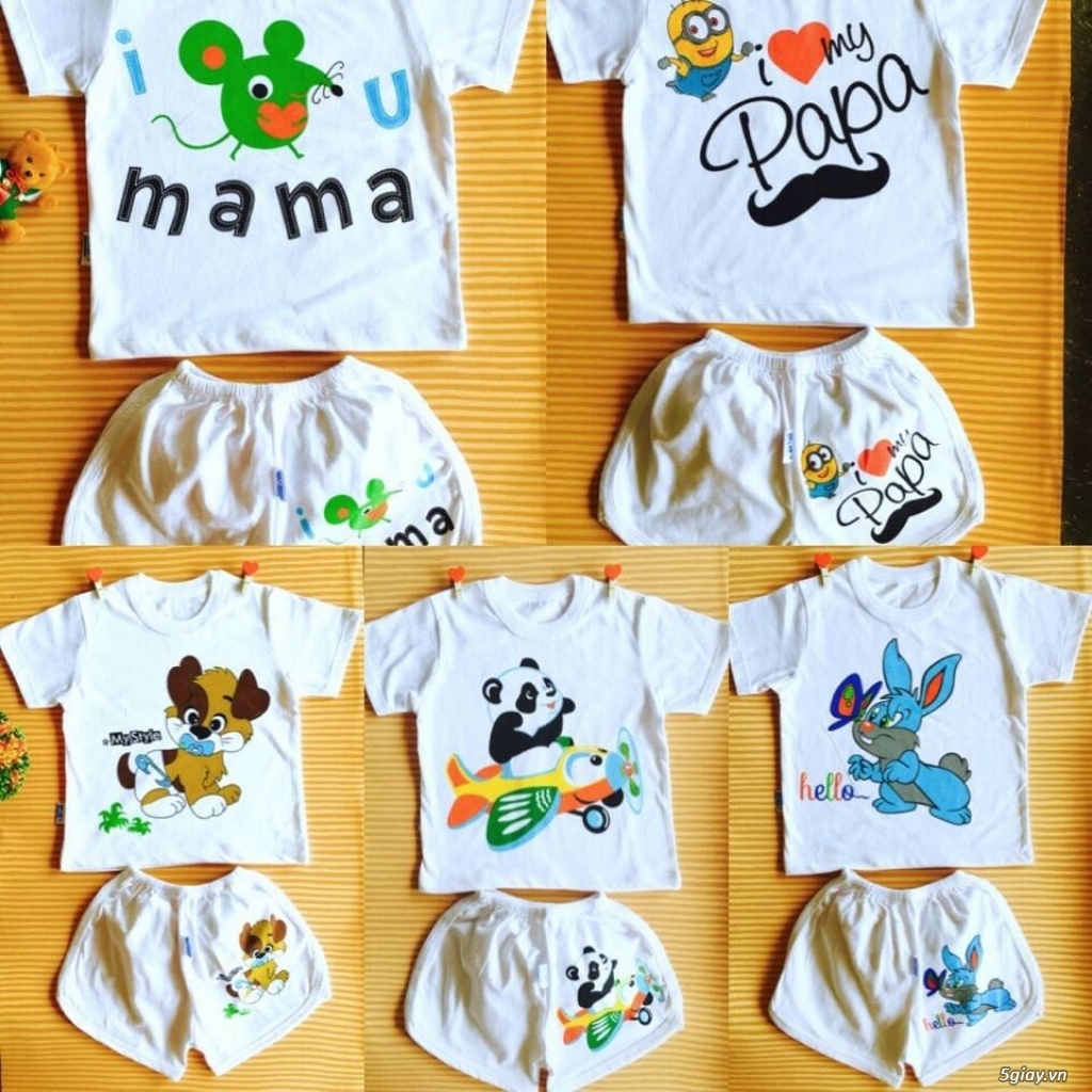 Sỉ và lẻ áo quần cotton in hình thú cho bé yêu - 12