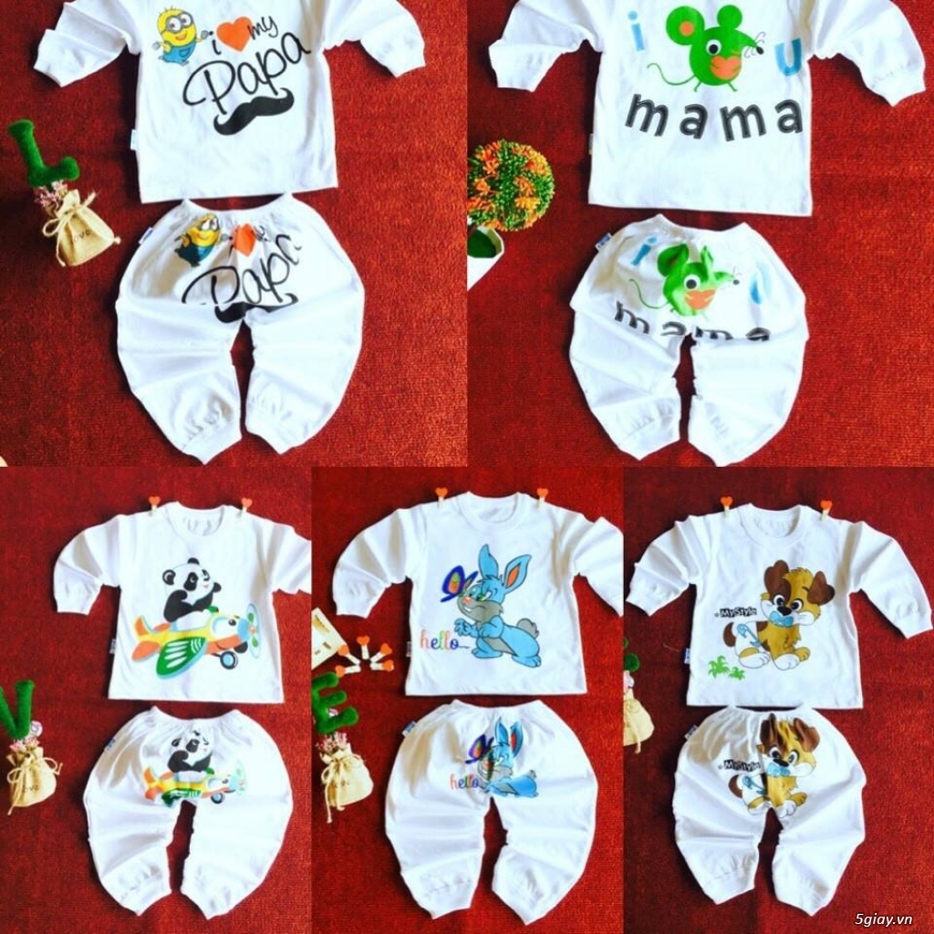 Sỉ và lẻ áo quần cotton in hình thú cho bé yêu - 11
