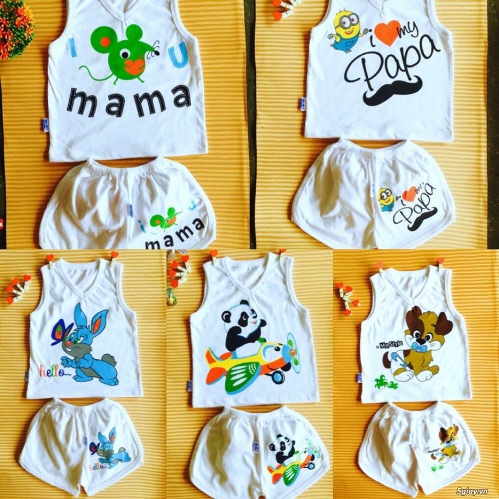 Sỉ và lẻ áo quần cotton in hình thú cho bé yêu - 8
