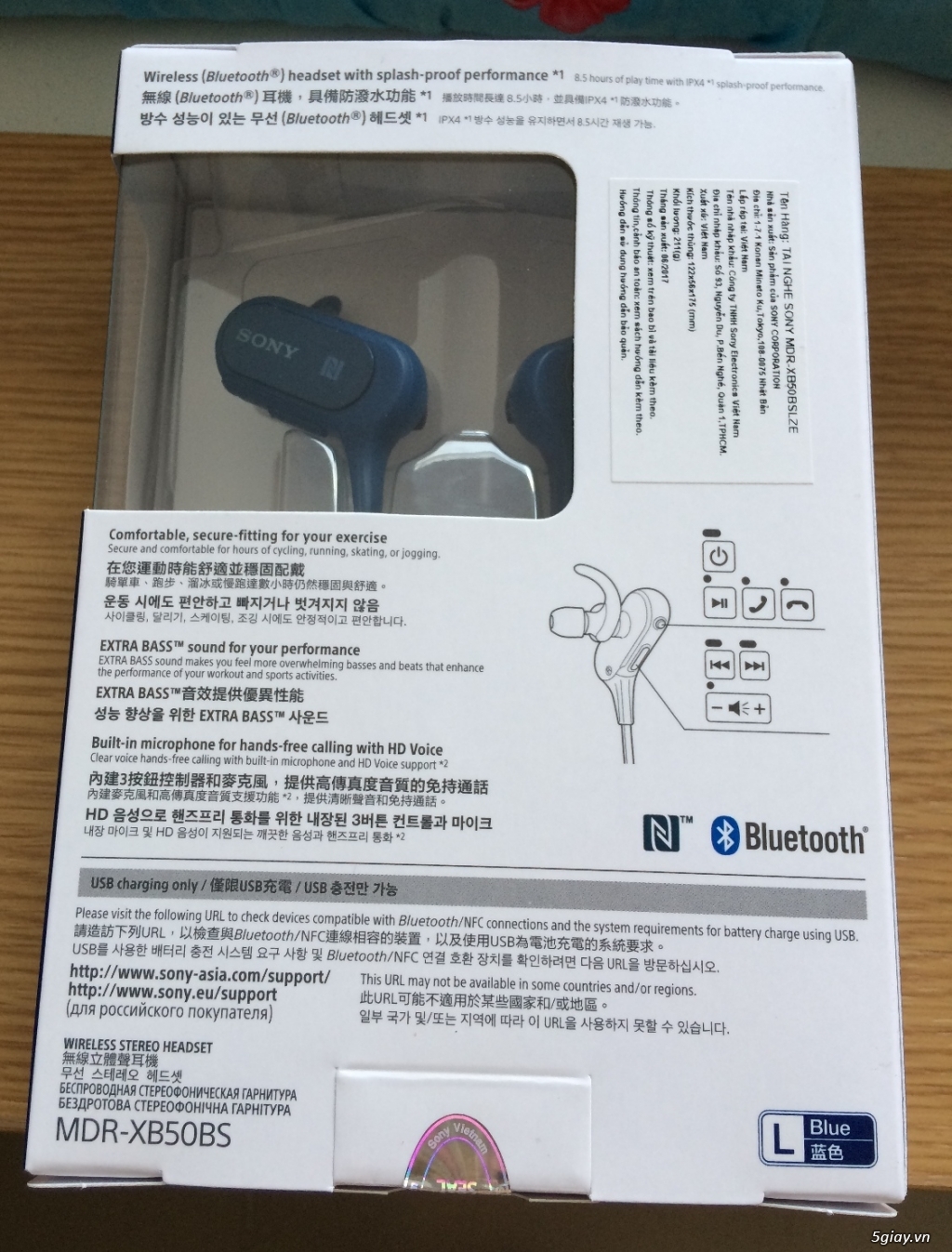 Bình Dương - Cần bán tai nghe Bluetooth Sony MDR-XB50BS Extra BASS - 2