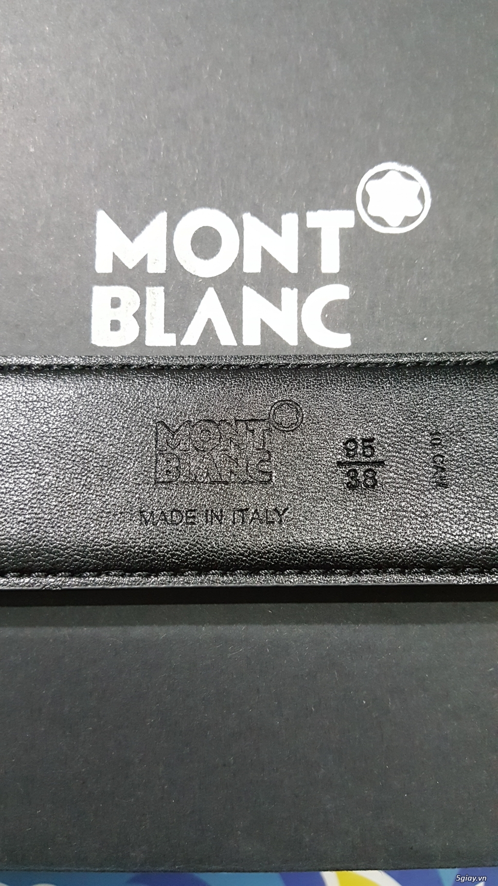 Dây Nịt nam MONT BLANC ITALY Hai đầu + Hai mặt mới 100% Side 95/38 USA - 3