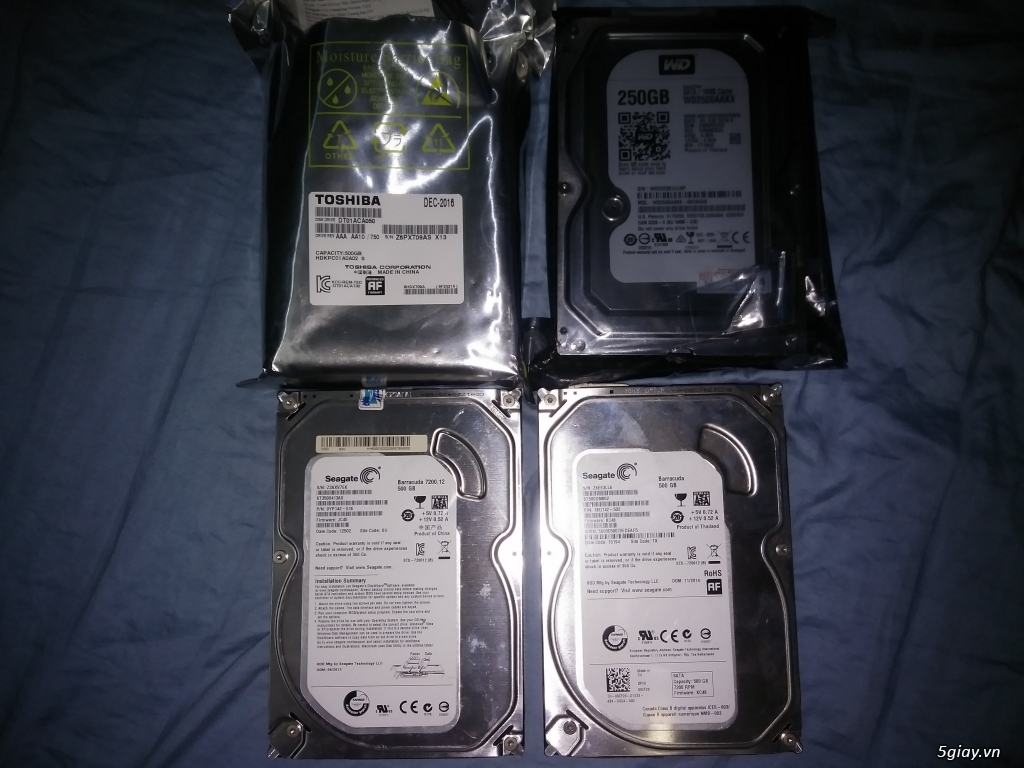Bán nhanh HDD 2.5 - HDD 3.5 like new dung lượng từ 250GB - 2TB giá rẻ