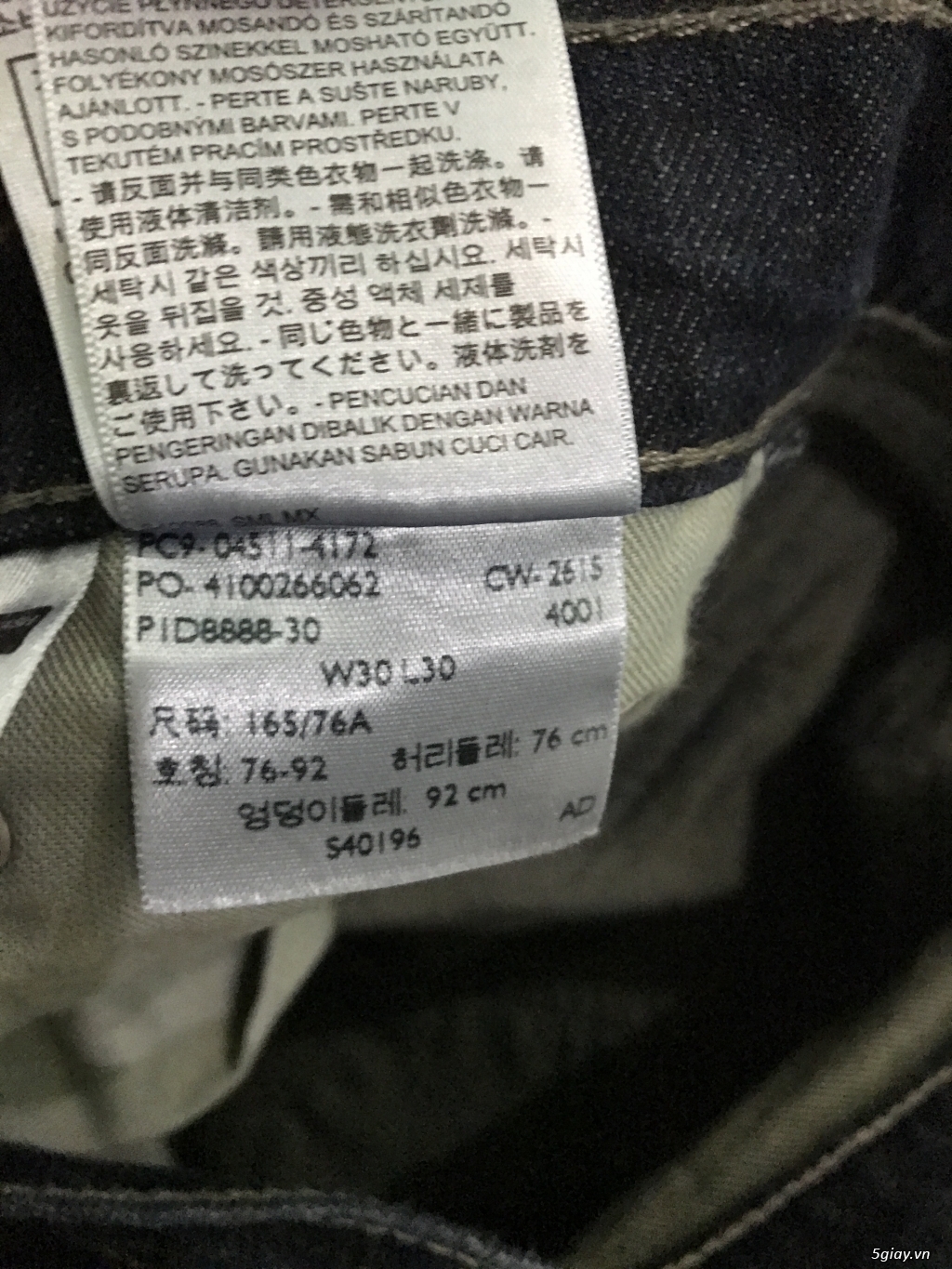 Levi's 511 size 30x30 xách tay - 1