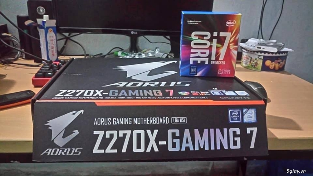 Cần bán 1 combo main z270 gaming 7 + CPU core i7 7700k kabylake Malai