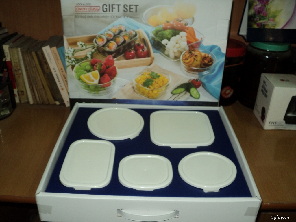 Bộ 5 món thủy tinh chịu nhiệt Lock&lock - 1