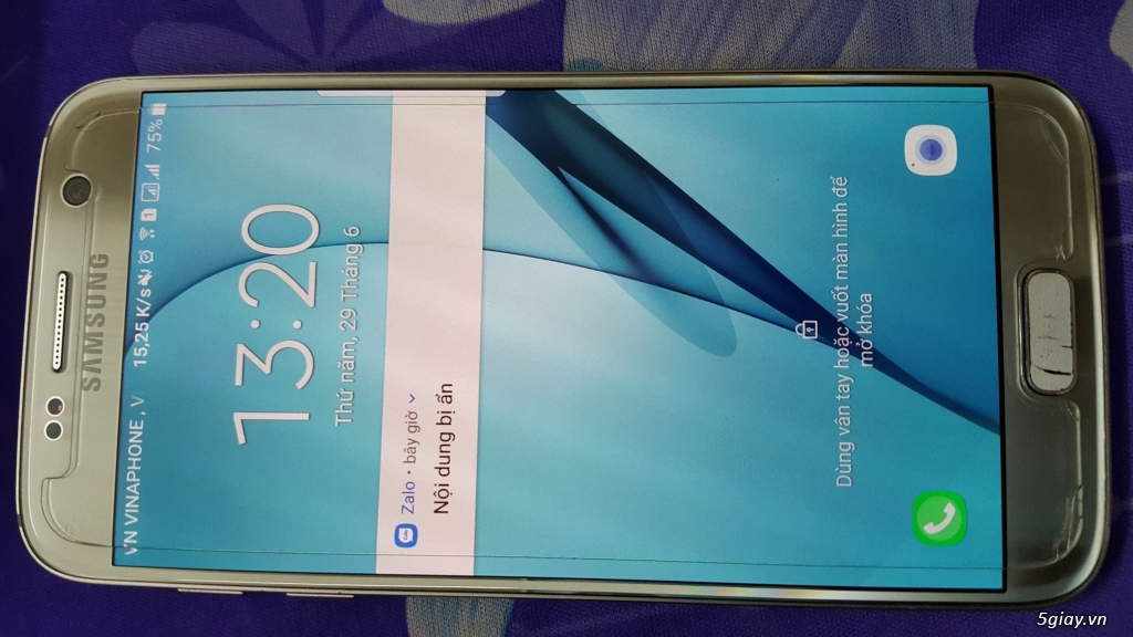 Samsung S7 32GB màu bạc 2 sim 98% giá 6tr9