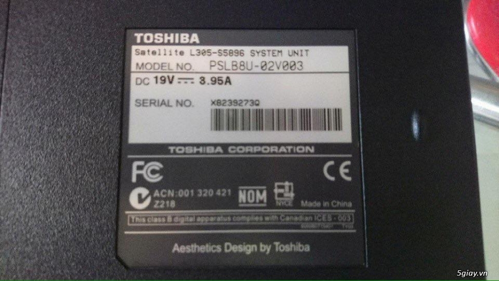 Thanh lý laptop toshipa L305-S5896 , core 2 duo, Ram 2GB, HDD 500GB - 2