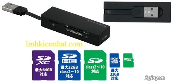 Buffalo Card Reader USB3.0, USB2.0 - Đầu đọc thẻ nhớ đa năng cho smatphone + Tablet - 4