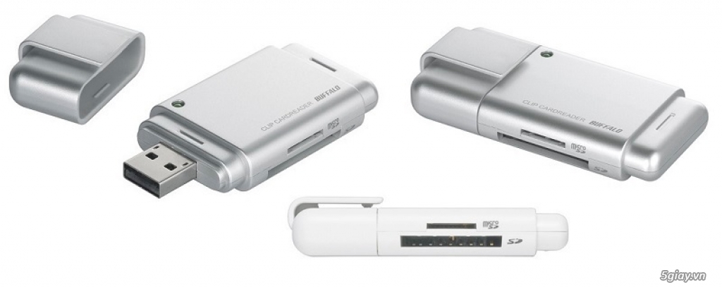 Buffalo Card Reader USB3.0, USB2.0 - Đầu đọc thẻ nhớ đa năng cho smatphone + Tablet