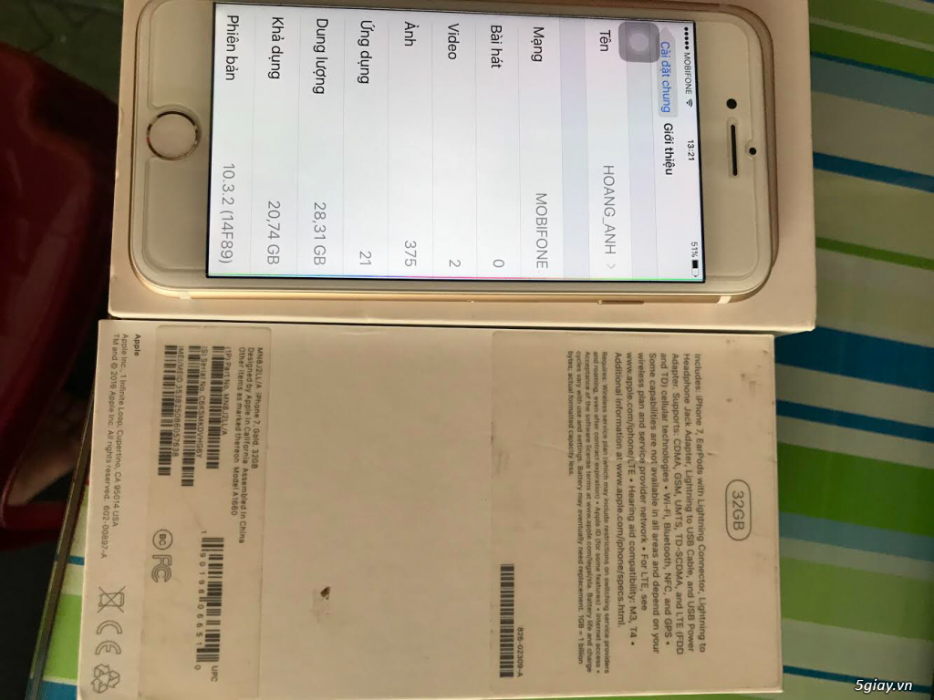 Đổi SS 8 plus Đê e IP 7 32gi ra đi trong êm ái