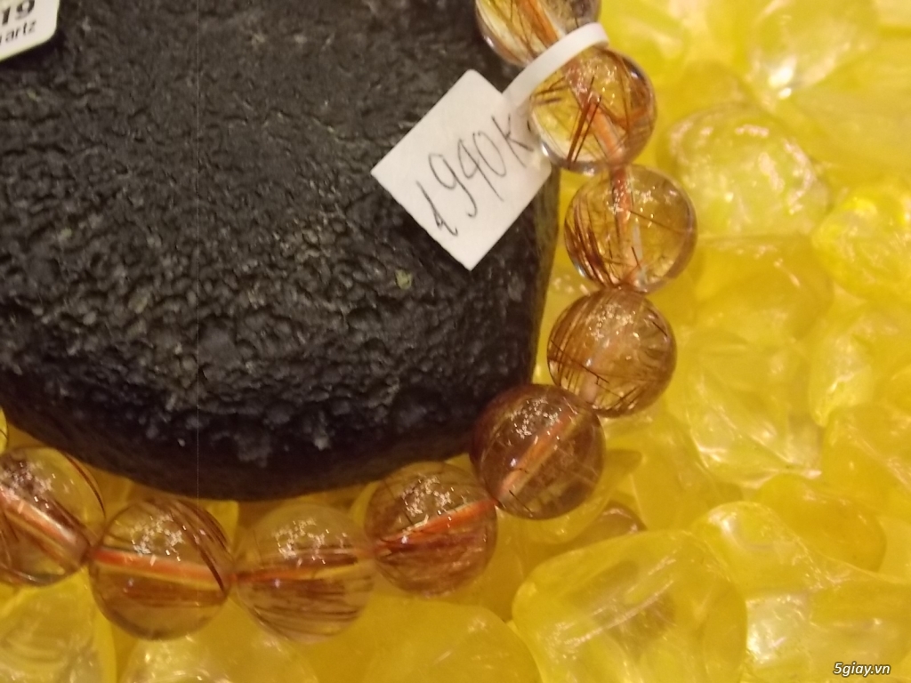 VÒNG ĐÁ PHONG THỦY ĐEO TAY THẠCH ANH TÓC ĐỎ - 1