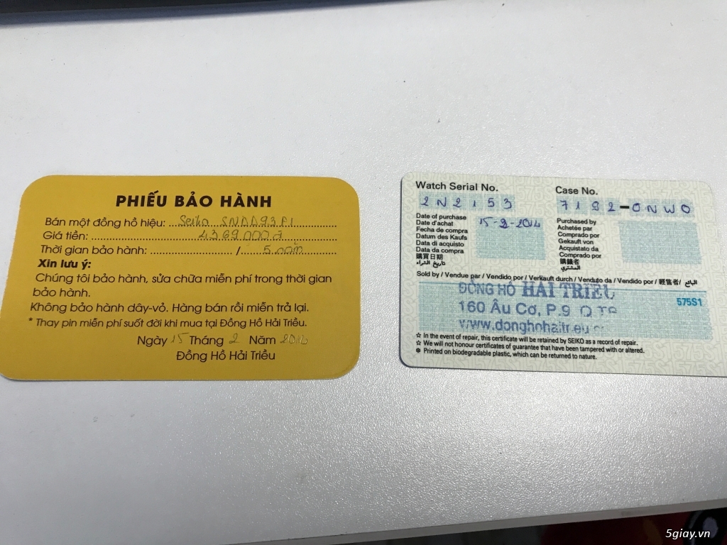 Cần bán em Seiko SNDD93P1 - Full box + BH Hải Triều - 4