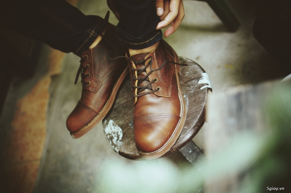 Giày biker nam - Vintage shoes - Boot leather - Hồ Chí Minh