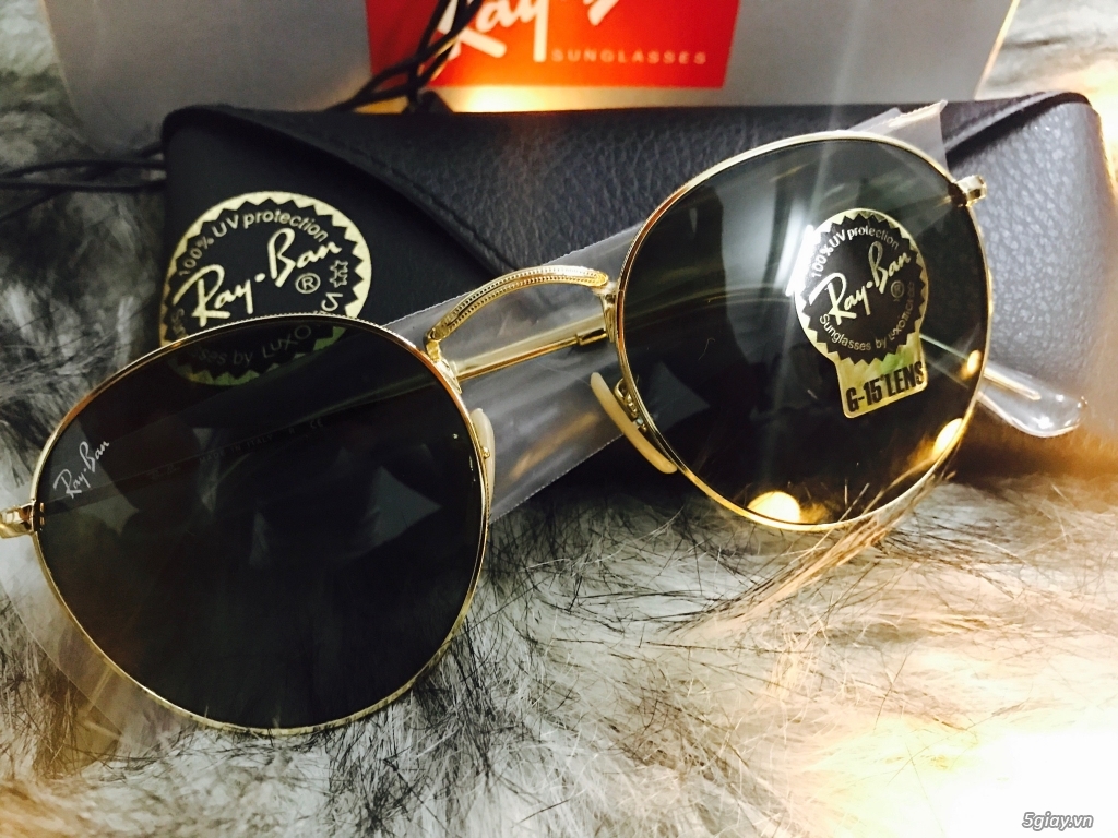 Kính Rayban RB3447 Round Metal authentic fullbox 100%.