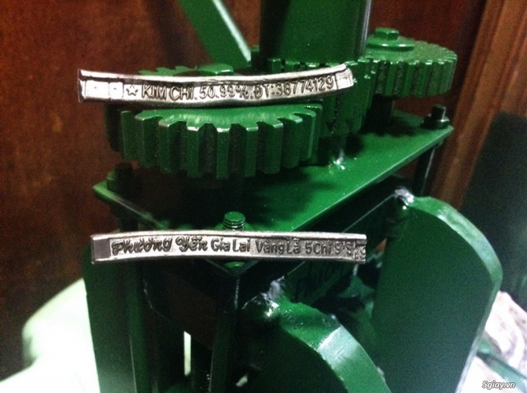 HCM-  Nhận gia công các loại máy Cán Vàng - cán chữ trên Nhẫn VÀNG 24K - 10