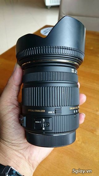 Lens SIGMA 17 50 F2.8 likenew ( nobox ) , Grip Zin , Flash
