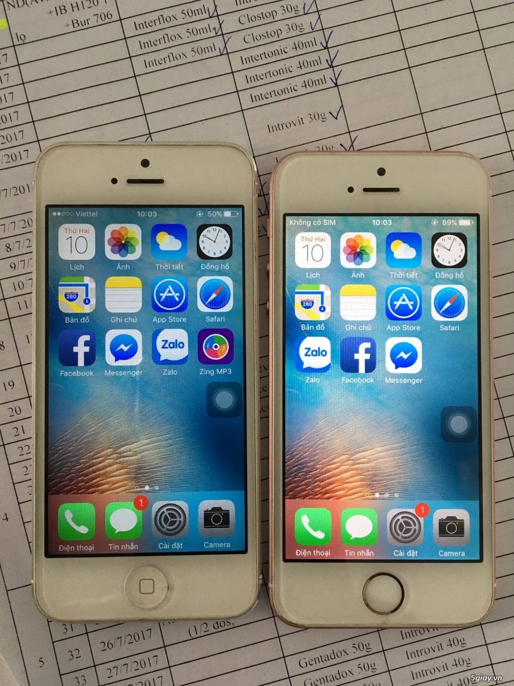 iphone 5 vs 5S ko vân tay, máy Quốc Tế, zin đẹp 98.9% - 4