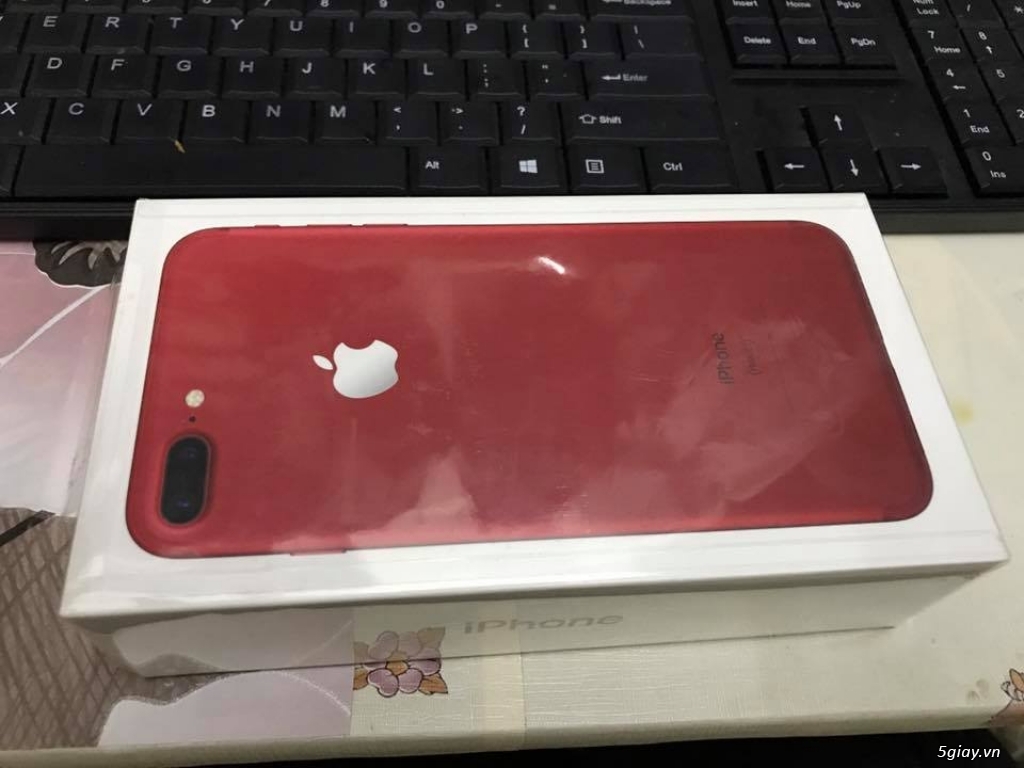 7 plus 256G red lock T-mobile new 100% nguyên hộp chưa active giá tốt - 1