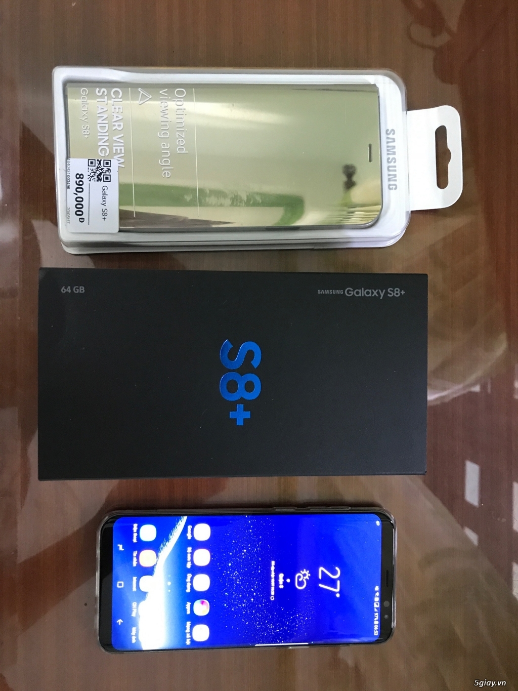 Bán samsung s8 plus, hàng tgdd, màu maple gold 99,99% - 5