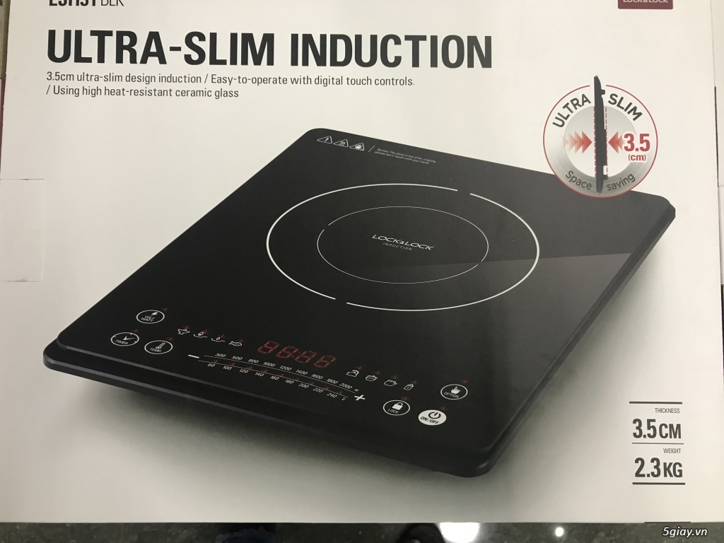Bếp điện từ Lock and Lock, siêu mỏng (3.5cm), 2000w
