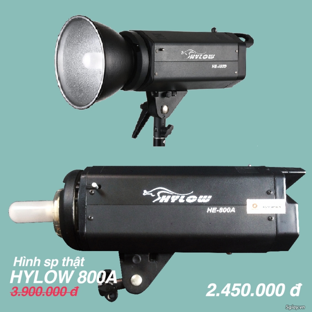 Cần Bán : Bộ 3 đèn flash studio Hylow 400 - 800 - 1000 - 1