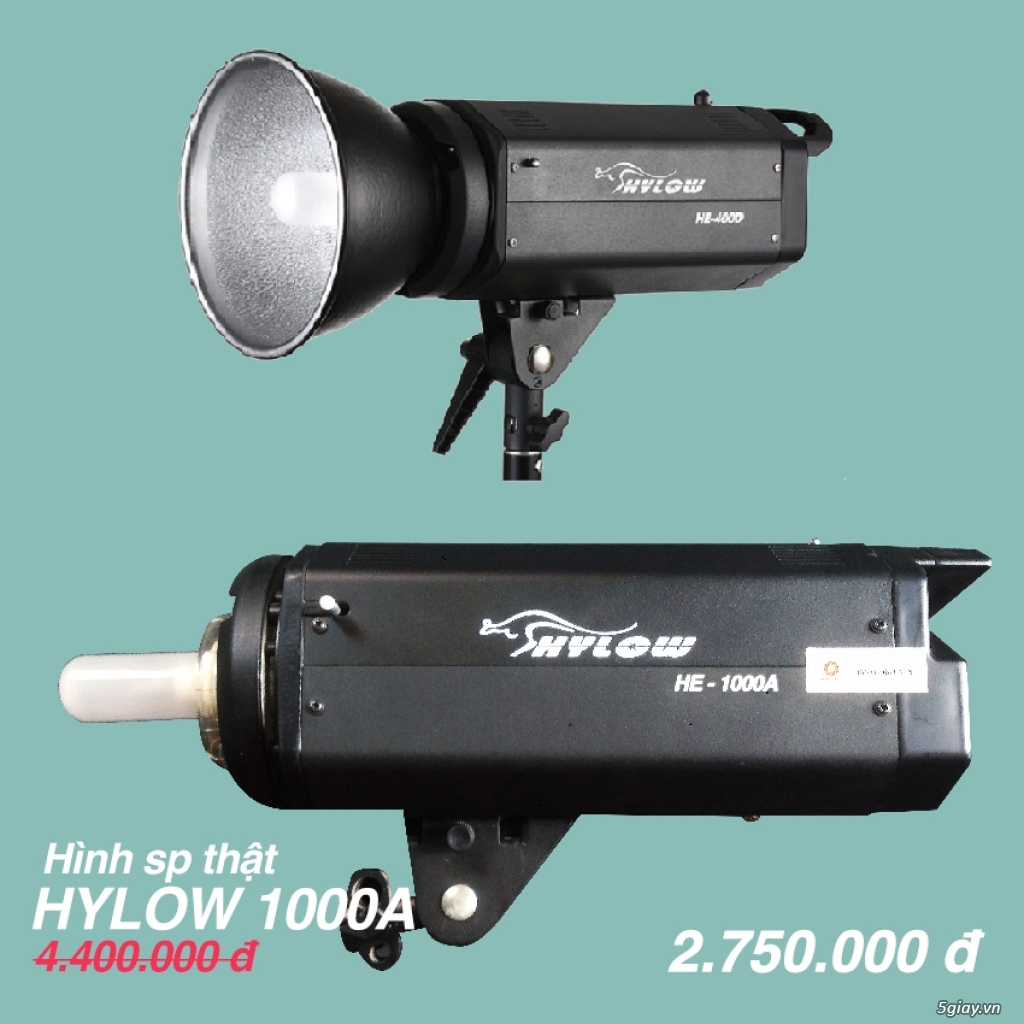 Cần Bán : Bộ 3 đèn flash studio Hylow 400 - 800 - 1000 - 2