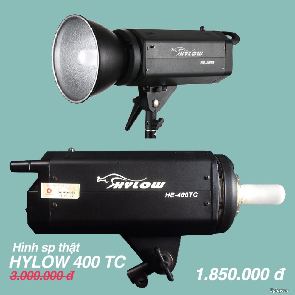 Cần Bán : Bộ 3 đèn flash studio Hylow 400 - 800 - 1000